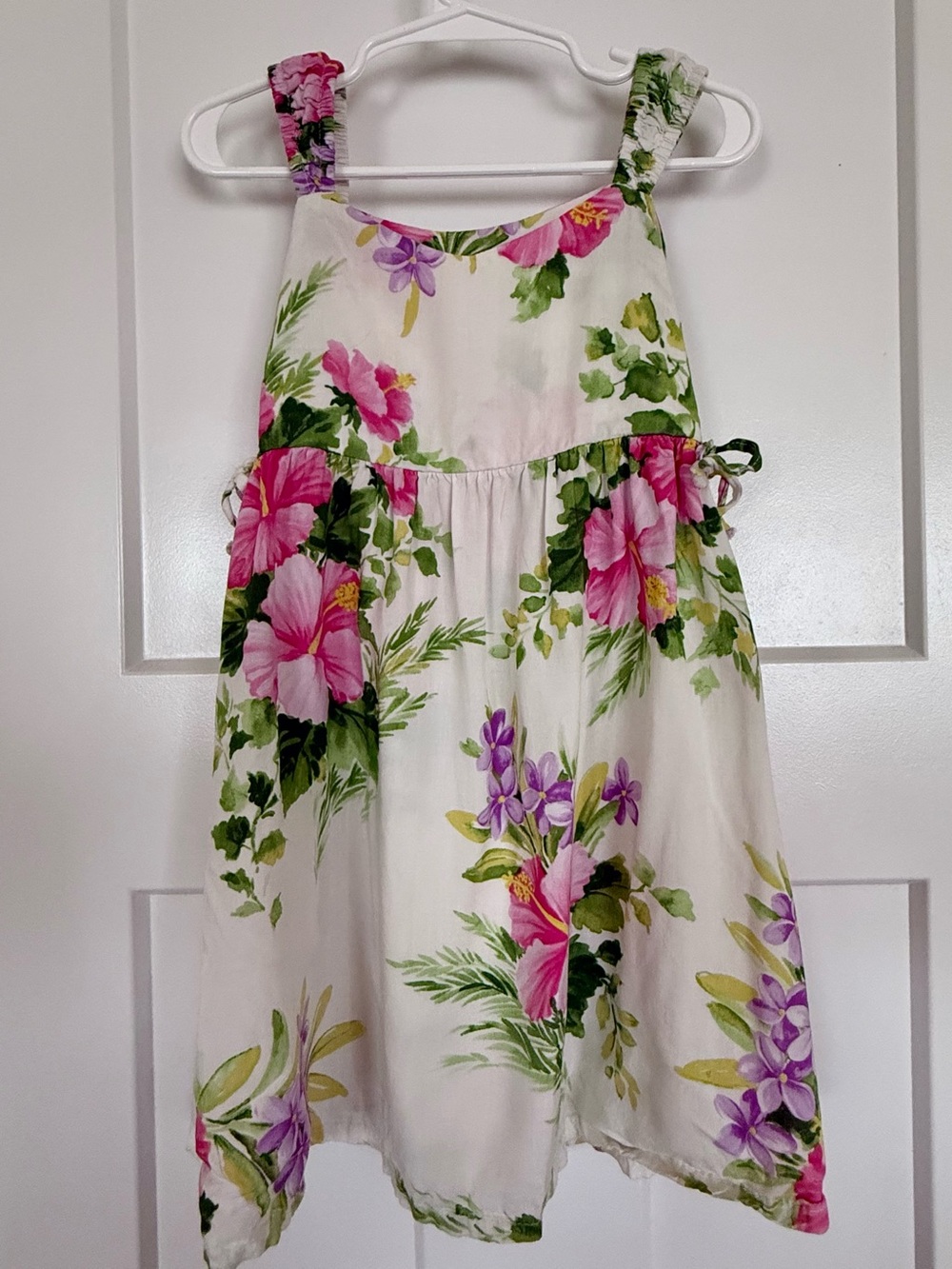 RJC Girls Size 4 Hawaiian Tropical Hibiscus Floral Rayon Dress